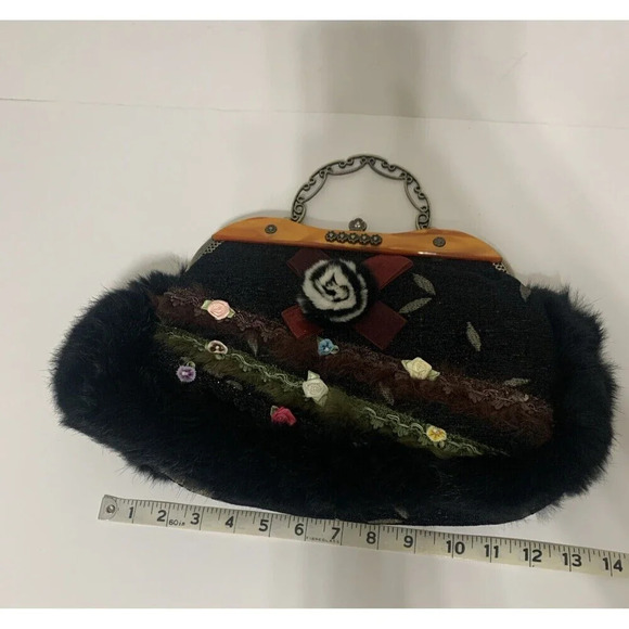 Sassi Cindi Collection Unique Whimsy Goth Fairy Goth Handbag Furry Boho - Picture 11 of 12